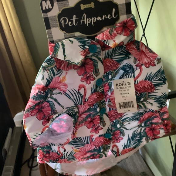 BRAND NEW DOG FLORAL HAWAIIAN SHIRT - Picture 9 of 9